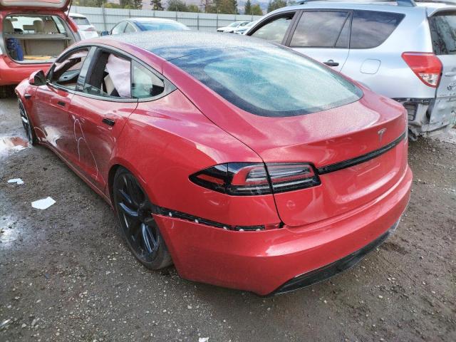 5YJSA1E52NF474508 - 2022 TESLA MODEL S Rojo foto 3