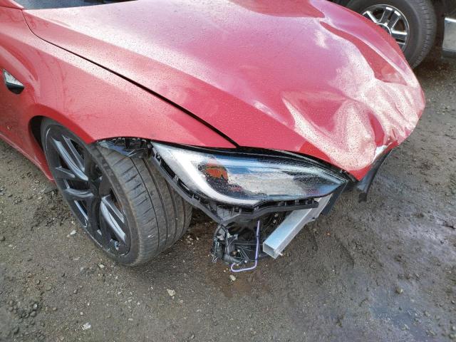 5YJSA1E52NF474508 - 2022 TESLA MODEL S Rojo foto 9