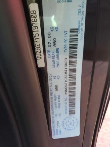 3VWCS21C61M413029 - 2001 VOLKSWAGEN NEW BEETLE 黑色 照片 10