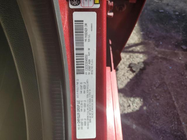 1C3CCBCG3DN692552 - 2013 CHRYSLER 200 LIMITE RED photo 10