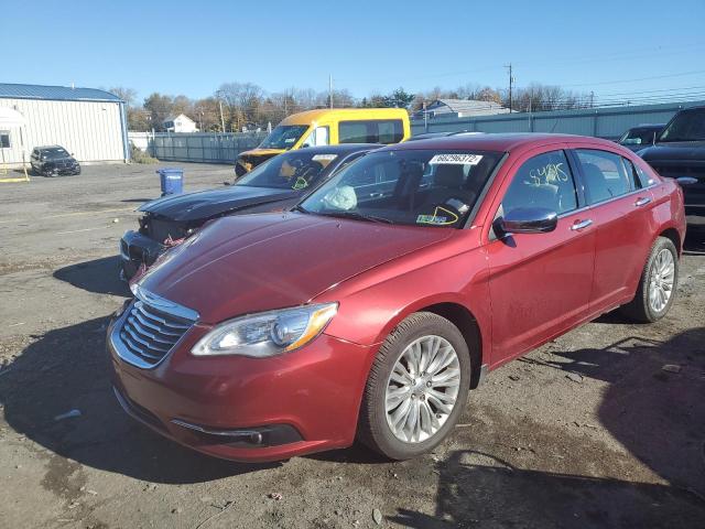 1C3CCBCG3DN692552 - 2013 CHRYSLER 200 LIMITE RED photo 2