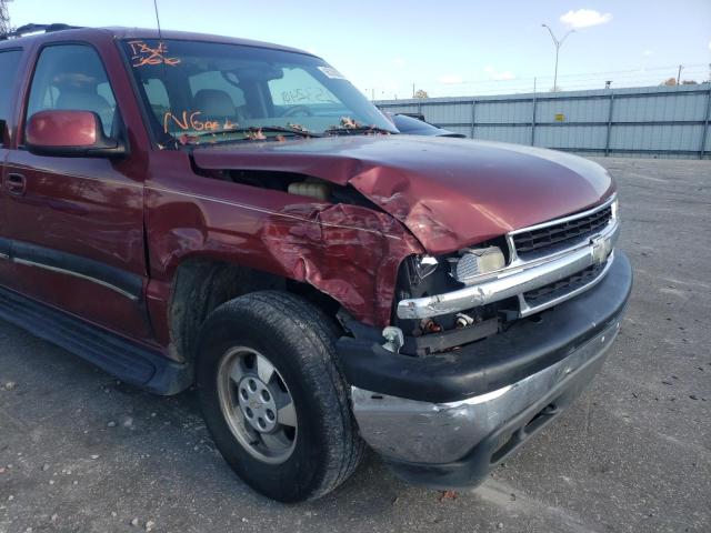 1GNFK16T61J259252 - 2001 CHEVROLET SUBURBAN K BURGUNDY photo 9