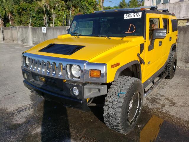 5GRGN23U66H118282 - 2006 HUMMER H2 YELLOW photo 2