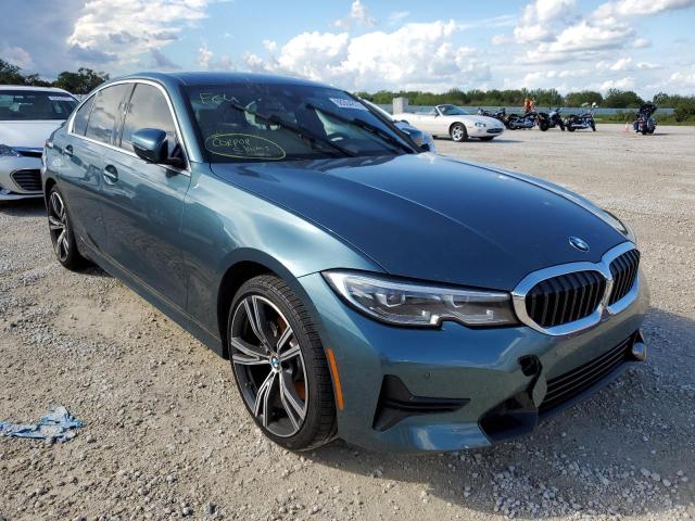 3MW5R1J05M8B99796 - 2021 BMW 330I TEAL photo 1