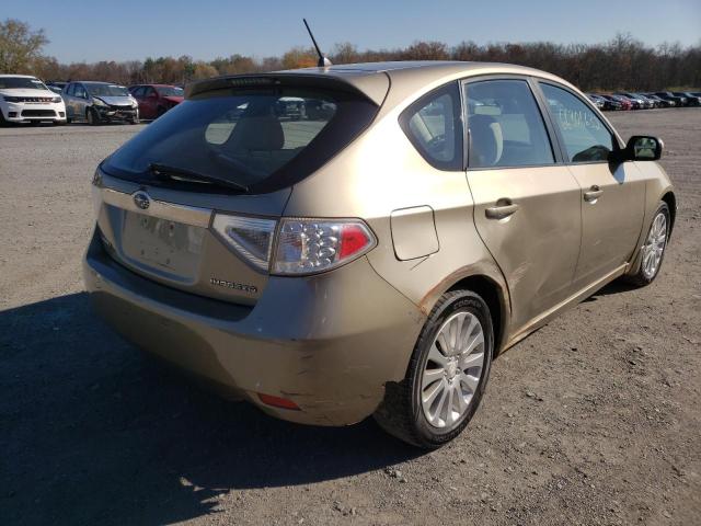 JF1GH61618H825206 - 2008 SUBARU IMPREZA 2. TAN photo 4