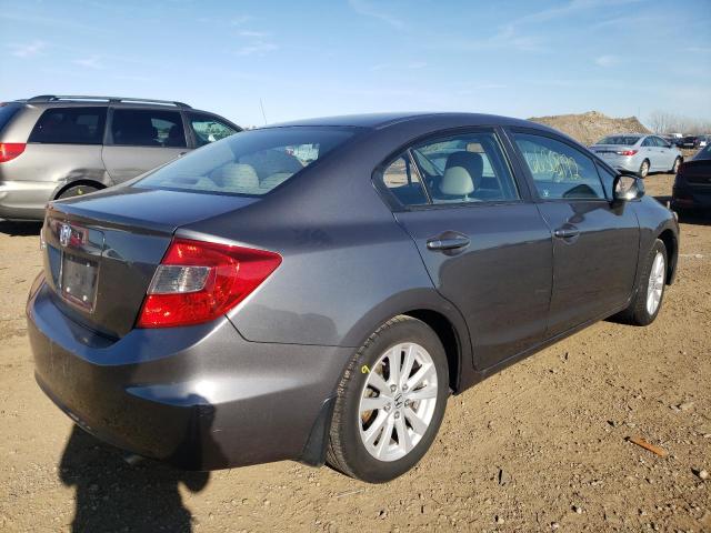 19XFB2F93CE093923 - 2012 HONDA CIVIC EXL رمادي صورة 4