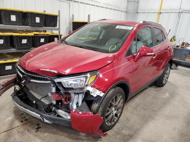 KL4CJ1SB0KB798595 - 2019 BUICK ENCORE SPO MAROON photo 2