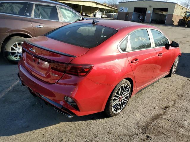 3KPF44AC8NE424930 - 2022 KIA FORTE GT RED photo 4