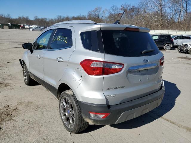 MAJ6P1WL6JC193953 - 2018 FORD ECOSPORT T SILVER photo 3