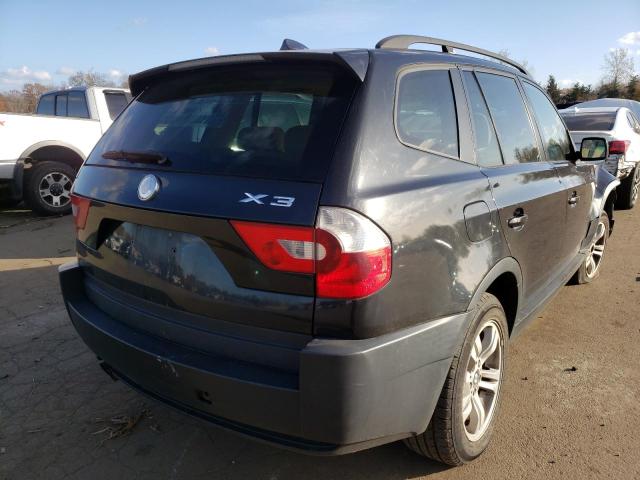 WBXPA93414WA66323 - 2004 BMW X3 BLACK photo 4