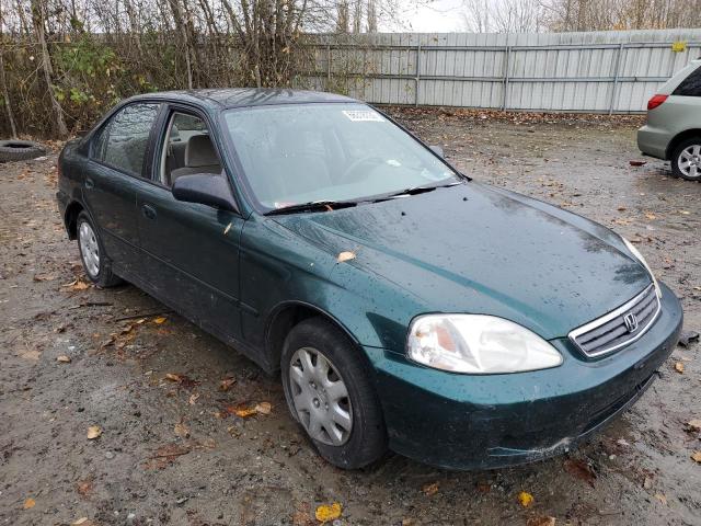 2HGEJ6617YH550598 - 2000 HONDA CIVIC BASE GREEN photo 1
