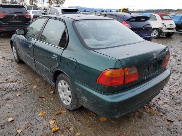 2HGEJ6617YH550598 - 2000 HONDA CIVIC BASE GREEN photo 3