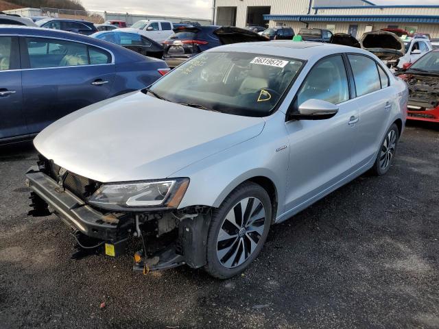 3VW637AJ9FM427438 - 2015 VOLKSWAGEN JETTA HYBR SILVER photo 2