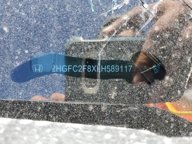 2HGFC2F8XLH589117 - 2020 HONDA CIVIC SPOR 白色 照片 10