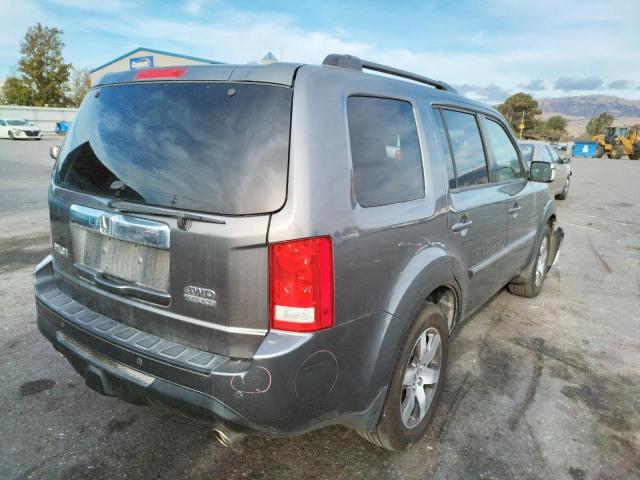 5FNYF4H92CB034152 - 2012 HONDA PILOT TOUR GRAY photo 4