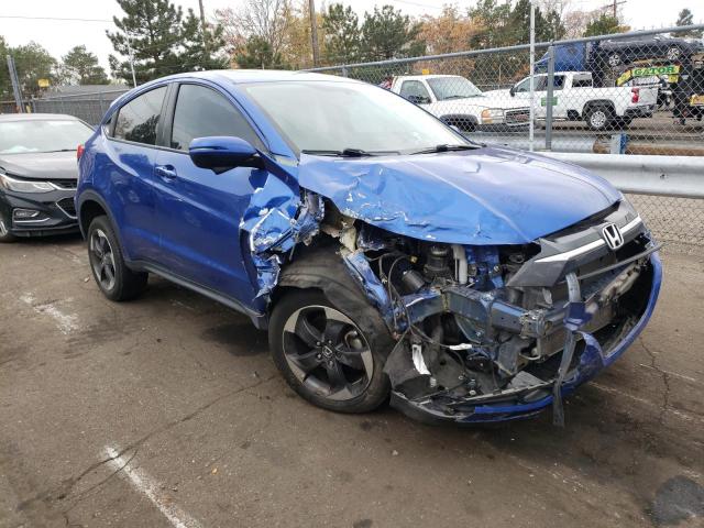 3CZRU6H58JM715566 - 2018 HONDA HR-V EX BLUE photo 1