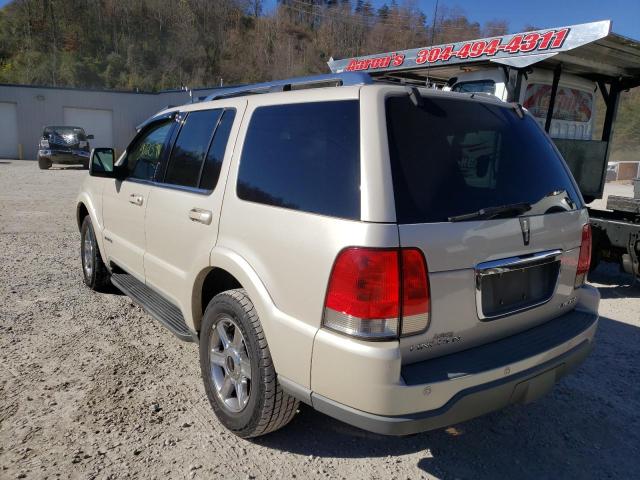 5LMEU88H45ZJ21564 - 2005 LINCOLN AVIATOR BEIGE photo 3