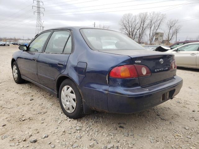 2T1BR12E62C589142 - 2002 TOYOTA COROLLA S BLUE photo 3