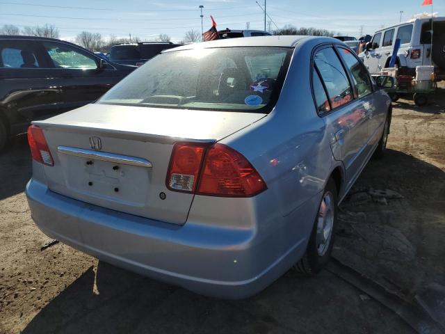 JHMES96663S022172 - 2003 HONDA CIVIC HYBR BLUE photo 4