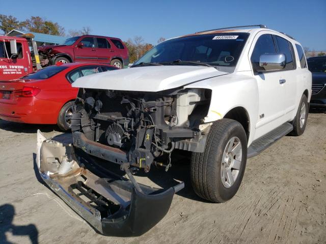 5N1AA08B15N739567 - 2005 NISSAN ARMADA WHITE photo 2