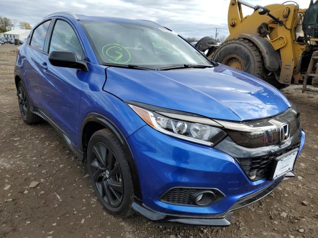 3CZRU6H17MM735552 - 2021 HONDA HR-V SPORT BLUE photo 1