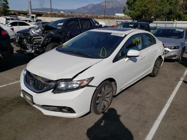 19XFB2F91FE241944 - 2015 HONDA CIVIC EXL أبيض صورة 2