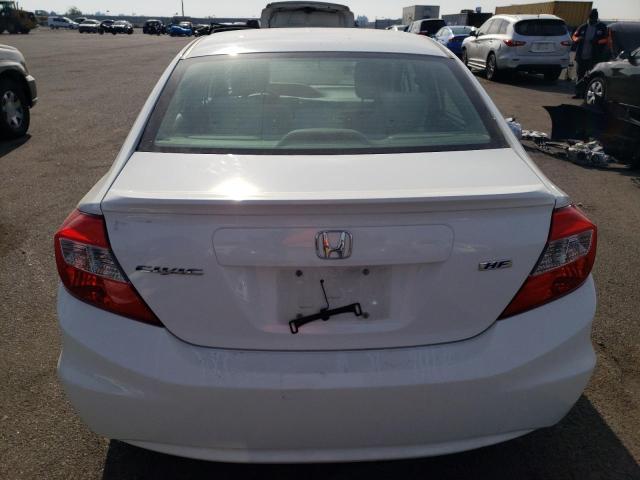 2HGFB2F64CH551769 - 2012 HONDA CIVIC HF WHITE photo 6