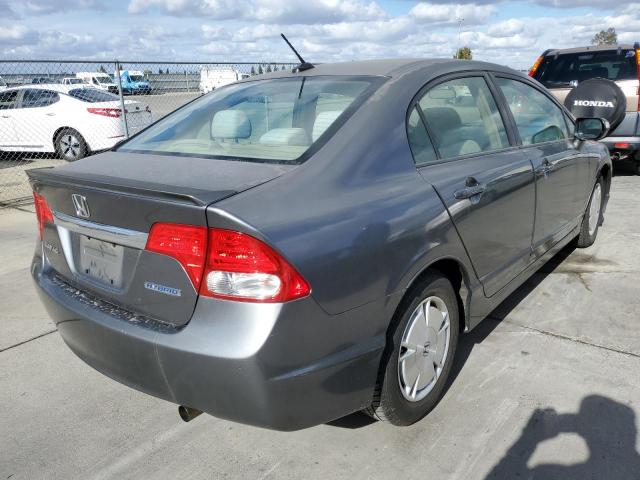 JHMFA3F27AS004424 - 2010 HONDA CIVIC HYBR GRAY photo 4