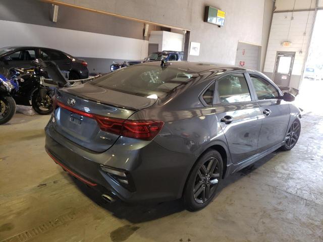 3KPF34AD7ME286825 - 2021 KIA FORTE GT L GRAY photo 4