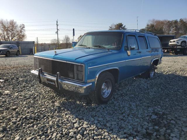 1GNER16K6HF189697 - 1987 CHEVROLET SUBURBAN R BLUE photo 2