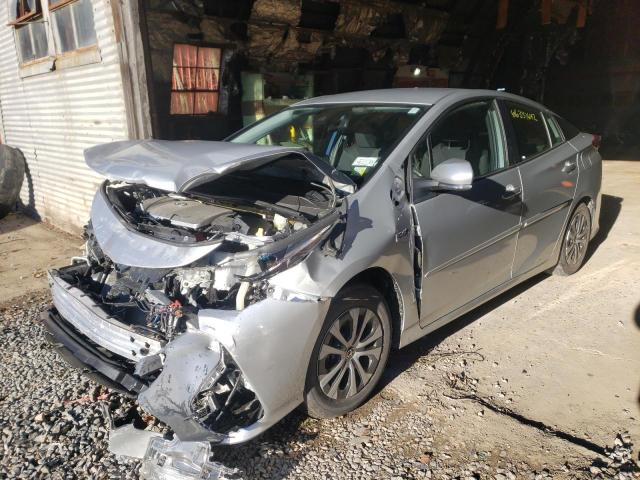 JTDKAMFP1M3189666 - 2021 TOYOTA PRIUS PRIM Silber Foto 2