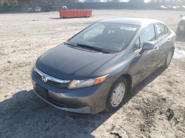 2HGFB2F60CH322070 - 2012 HONDA CIVIC HF GRAY photo 2