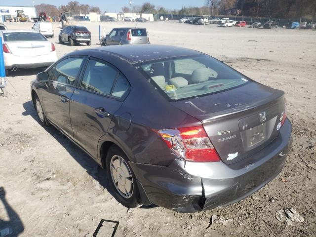 2HGFB2F60CH322070 - 2012 HONDA CIVIC HF GRAY photo 3