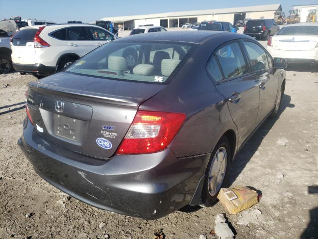 2HGFB2F60CH322070 - 2012 HONDA CIVIC HF GRAY photo 4