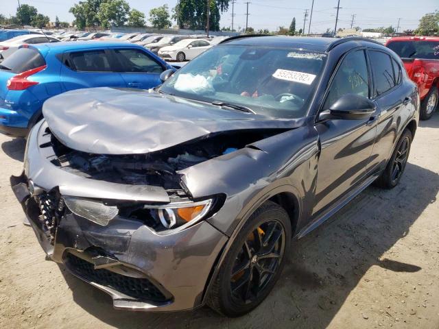 ZASPAKBN9L7C76227 - 2020 ALFA ROMEO STELVIO TI GRAY photo 2