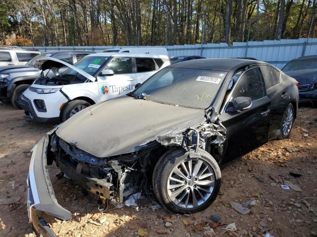 JN1EV7AR1JM****** - 2018 INFINITI Q50 LUXE BLACK photo 2