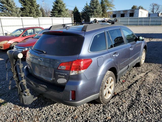 4S4BRBCC5E3253218 - 2014 SUBARU OUTBACK BLUE photo 4