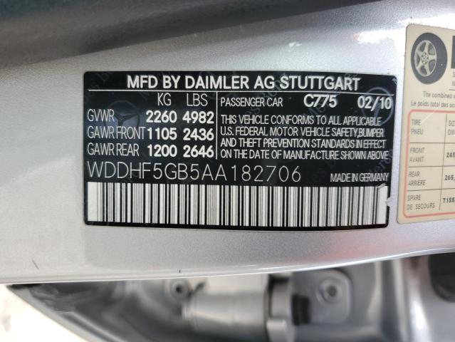 WDDHF5GB5AA182706 - 2010 MERCEDES-BENZ 350 SILVER photo 10