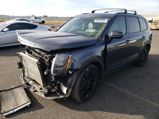 5XYP5DHC4MG120387 - 2021 KIA TELLURIDE CHARCOAL photo 2