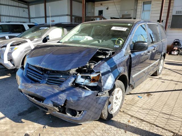 2D8HN44H98R761527 - 2008 DODGE GRAND CARA BLUE photo 2