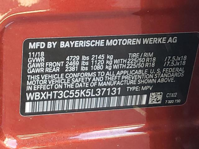 WBXHT3C55K5L37131 - 2019 BMW X1 XDRIVE2 ORANGE photo 10