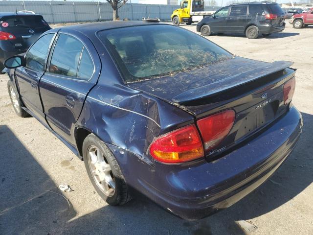 1G3NF52E4YC318336 - 2000 OLDSMOBILE ALERO GLS 蓝色 照片 3