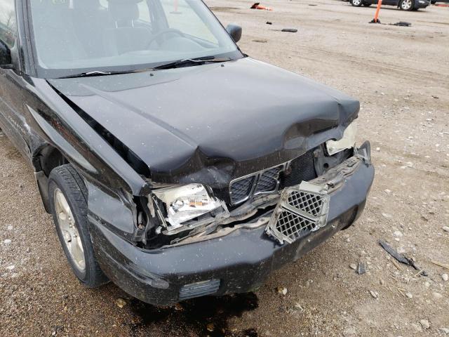 JF1SF65671H715700 - 2001 SUBARU FORESTER S შავი ფოტო 9