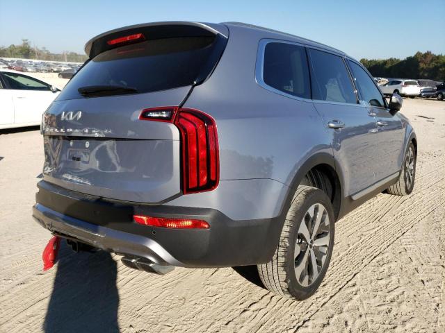 5XYP64HCXNG292048 - 2022 KIA TELLURIDE GRAY photo 4