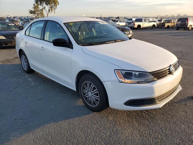 3VW2K7AJ2EM369253 - 2014 VOLKSWAGEN JETTA BASE WHITE photo 1