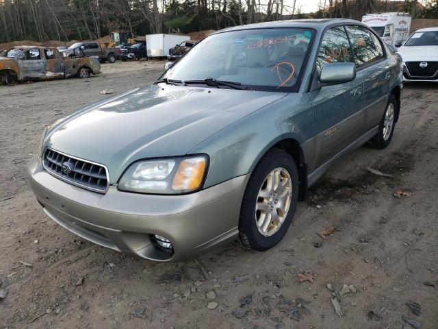 4S3BE686737200441 - 2003 SUBARU LEGACY OUT GREEN photo 2