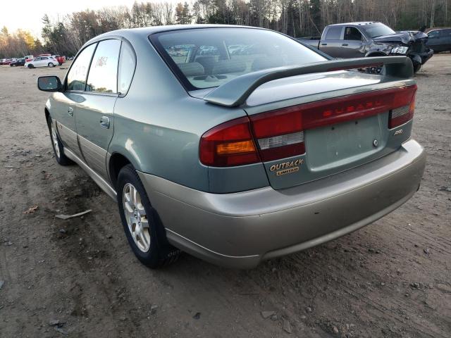 4S3BE686737200441 - 2003 SUBARU LEGACY OUT GREEN photo 3