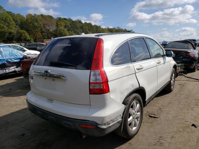 JHLRE38778C036020 - 2008 HONDA CR-V EXL WHITE photo 4