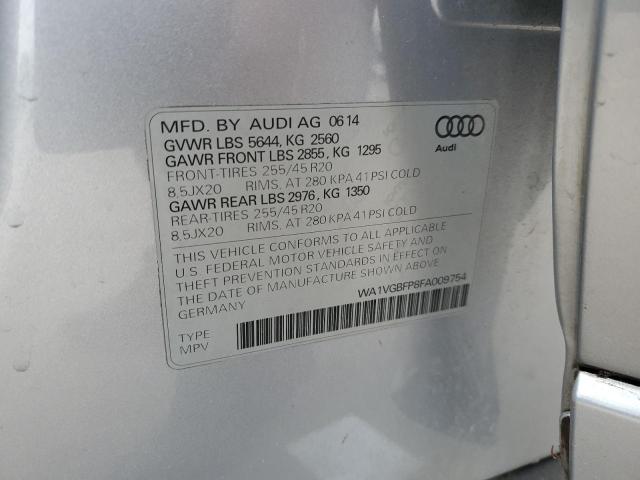 WA1VGBFP8FA009754 - 2015 AUDI SQ5 PRESTI SILVER photo 13