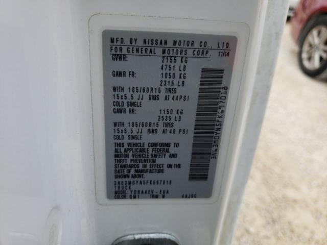 3N63M0YN5FK697018 - 2015 CHEVROLET CITY EXPRE 白色 照片 13